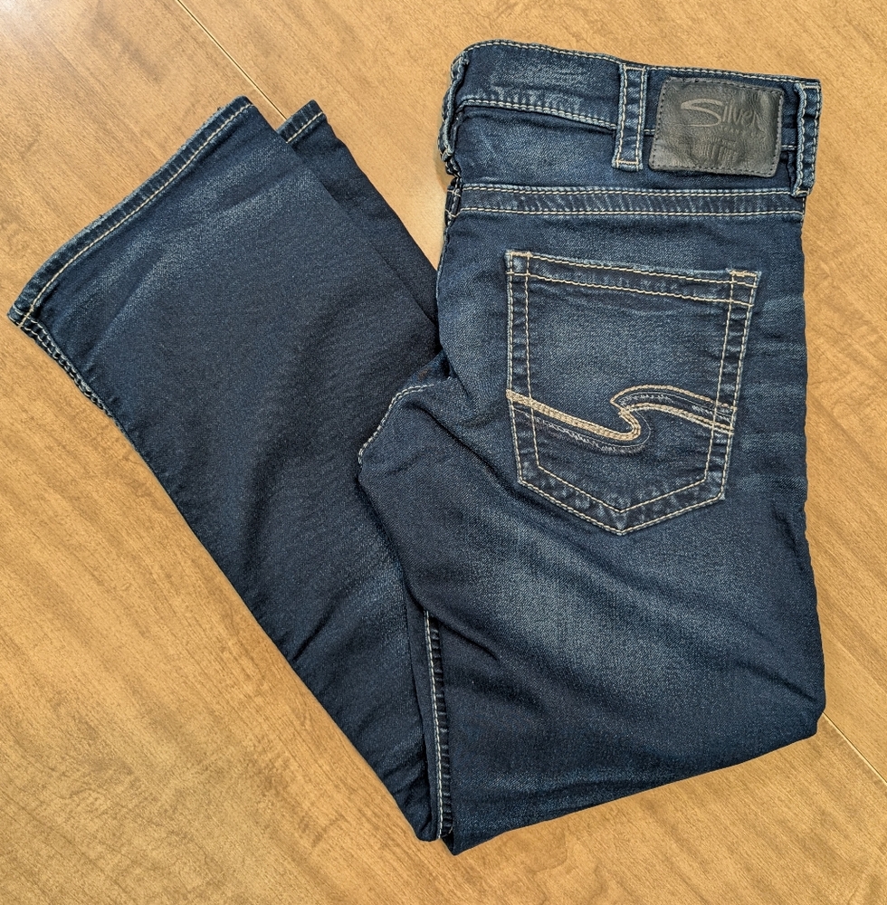 Men's Silver Jeans 33 x 32